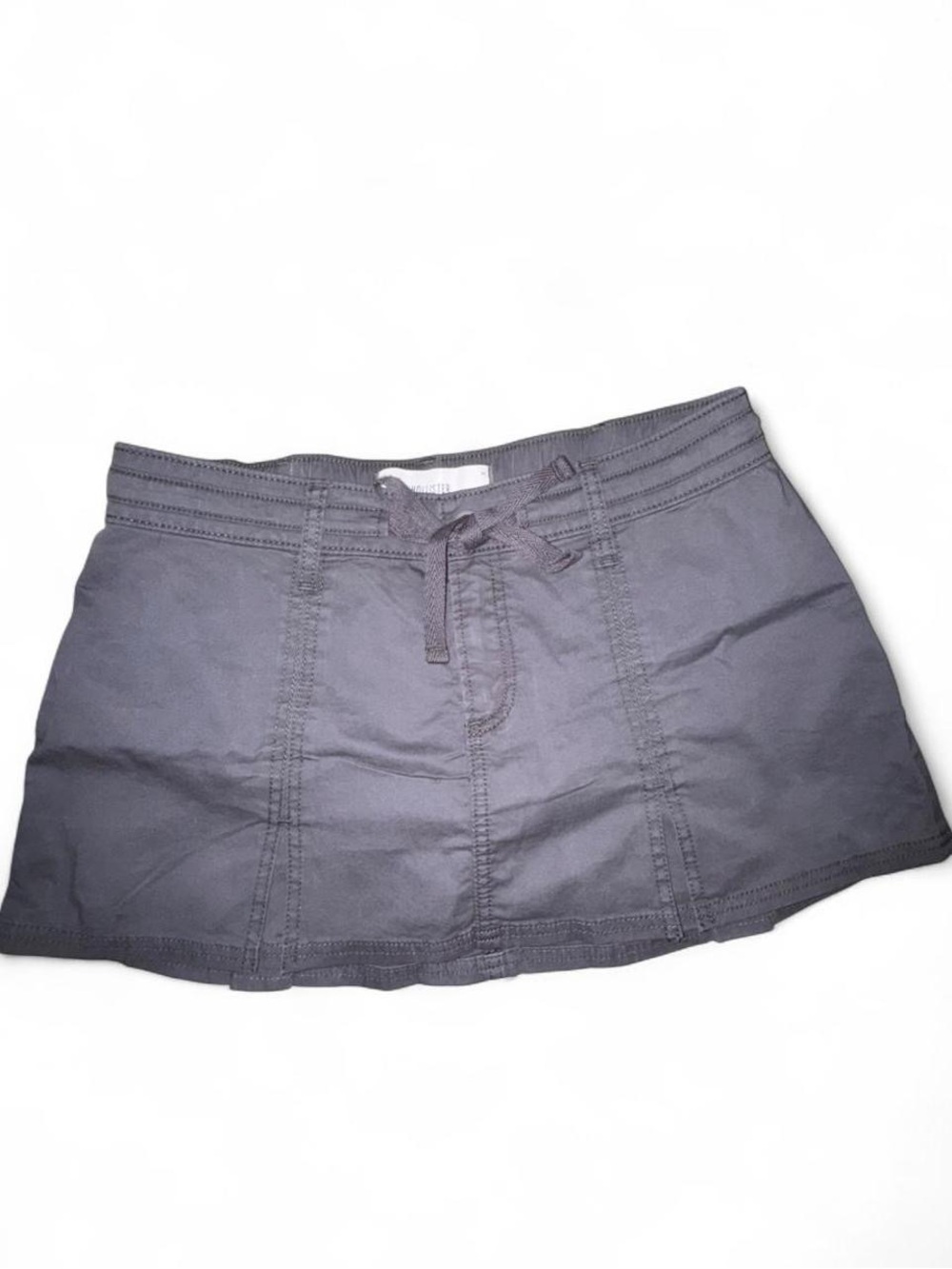 Hollister Charcoal Drawstring Mini Skirt